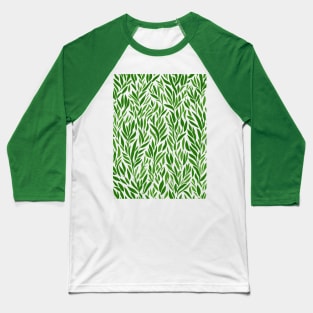 Seamless pattern with green leaves Baseball T-Shirt